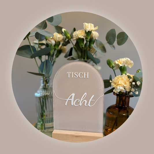 Tischschild- Pale Umber